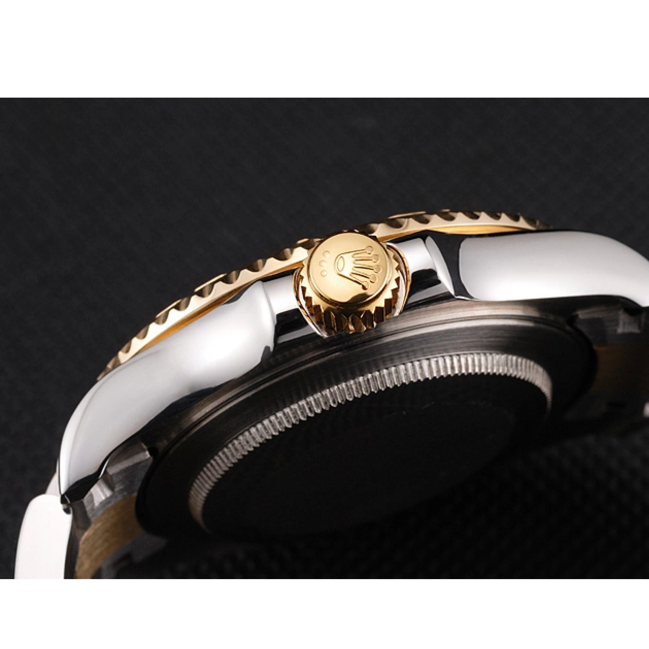 Rolex aaa copy Steel Bezel Yacht-Master Two Rolex Gold Gray Tone Case Swiss Dial Stainless Dial 0801